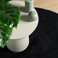 Килим OVIEDO с къс косъм, черен, Ø 120 см