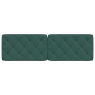 Мека табла за легло, тъмнозелена, 160 см, кадифе