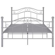 Рамка за легло, сива, метал, 120x200 cм