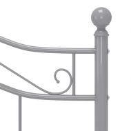 Рамка за легло, сива, метал, 120x200 cм