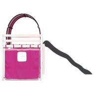 Двуетажно легло с пързалка и завеси, синьо, 80x200 см