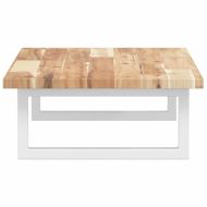 Стенен рафт за мивка, стомана и масивно дърво акация