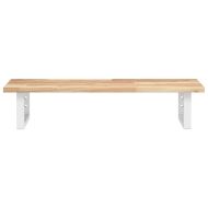 Стенен рафт за мивка, стомана и масивно дърво акация