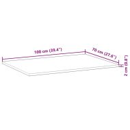 Плот за маса, правоъгълен, 100x70x2 см, акация масив