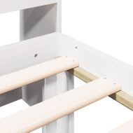 Легло с етажерка за книги, без матрак, 90x200 см, бор масив