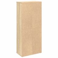 Шкаф за баня с държач за ролки, дъб сонома, 39x22x90 см