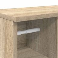 Шкаф за баня с държач за ролки, дъб сонома, 39x22x90 см