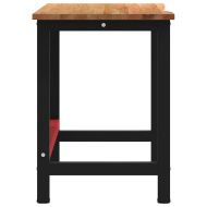 Работна маса светлокафяв 140x60x81,5 см дъб масив