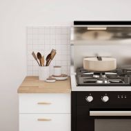 Кухненски работен плот, 40x63,5x2,7 см, дъб масив, правоъгълна