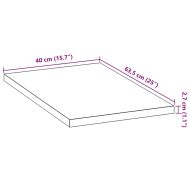 Кухненски работен плот, 40x63,5x2,7 см, дъб масив, правоъгълна