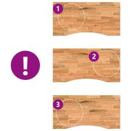 Плот за бюро, светлокафяв, 100x60x2,5см, дъб масив, правоъгълна