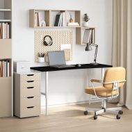 Плот за бюро, тъмнокафяв, 220x90x4 см, дъб масив, правоъгълна