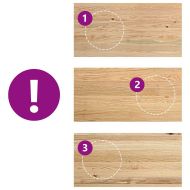 Прозоречни первази, 2 бр, 80x40x2 см, необработен масивен дъб