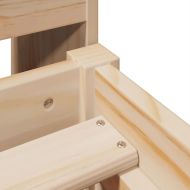 Рамка за легло без матрак, 90x200 см, масивна чамова дървесина