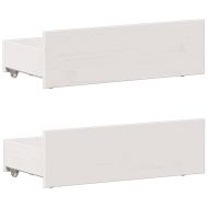 Легло с рафтове за книги, без матрак, бял, 90x190 см, бор масив