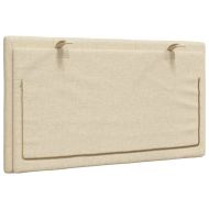 Мека табла за легло Hanko, кремава, 90 см, плат