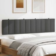 Мека табла за легло Hanko, тъмносива, 200 см, плат