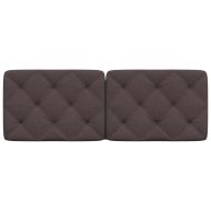 Мека табла за легло, тъмнокафява, 140 см, плат