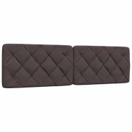 Мека табла за легло, тъмнокафява, 180 см, плат