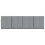 Мека табла за легло Hanko, светлосива, 160 см, плат