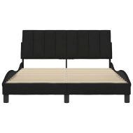 Рамка за легло без матрак Hanko, черна, 120x200 см, плат