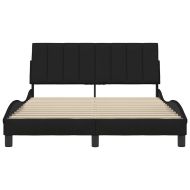 Рамка за легло без матрак Hanko, черна, 140x200 см плат