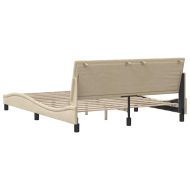 Рамка за легло без матрак Hanko, кремава, 160x200 см, плат