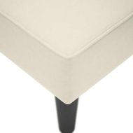 Кушетка с десен подлакътник, кремав, кадифе