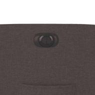 Електрически реклайнер стол, тъмнокафяв, текстил