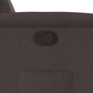Изправящ реклайнер стол, тъмнокафяв, текстил