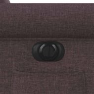 Електрически реклайнер стол, тъмнокафяв, текстил