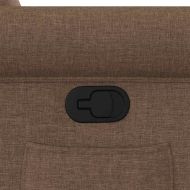 Изправящ реклайнер стол, кафяв, текстил