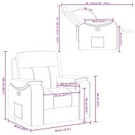 Стол реклайнер, виненочервен, текстил