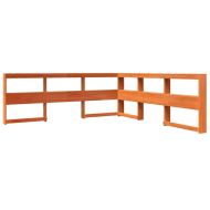 Легло с етажерка за книги, без матрак, 180x200 см, бор масив