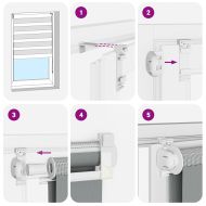 Зеброва щора 80x200 см ширина на плата 75,9 cm полиестер