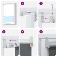 Ролкова щора Blackout Бежова 130x130 cm Ширина на плата 126,6cm