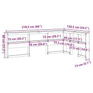 Табла за книги с L-образна, восъчнокафява, 120 см, дърво бор
