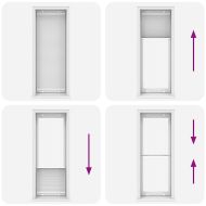 Плисирана щора Бяла 80x200 cm Ширина на плата 79,4 cm Полиестер