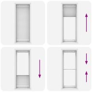 Плисирана щора Бяла 70x200 cm Ширина на плата 69,4 cm Полиестер