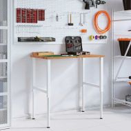 Работна маса светлокафява Дъб от масивна дървесина