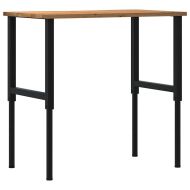 Работна маса светлокафява Дъб от масивна дървесина