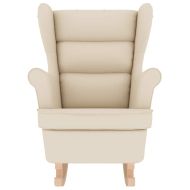 Люлеещ се стол бял 74x90x102 cm Linen