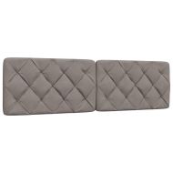 Рамка за легло със светодиод без матрак таупе 180x200 см плат