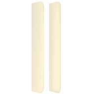 Горна табла с уши, кремава, 147x16x118/128 см, изкуствена кожа