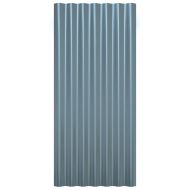 Покривни панели 12 бр поцинкована стомана сиви 80х36 см