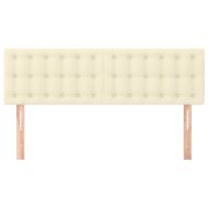 Горни табли за легло 2 бр кремави 72x5x78/88 см изкуствена кожа