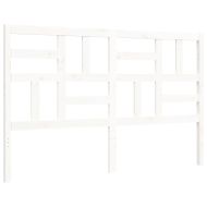 Рамка за легло с табла, бяла, 160х200 см, масивно дърво