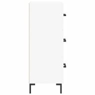 Сайдборд, бял, 34,5x34x90 см, инженерно дърво