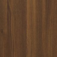 Шкаф за обувки с огледало, 2 нива, кафяв дъб, 63x17x67 см