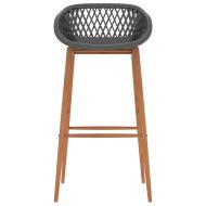 Бар комплект от 5 части, бяло и сиво